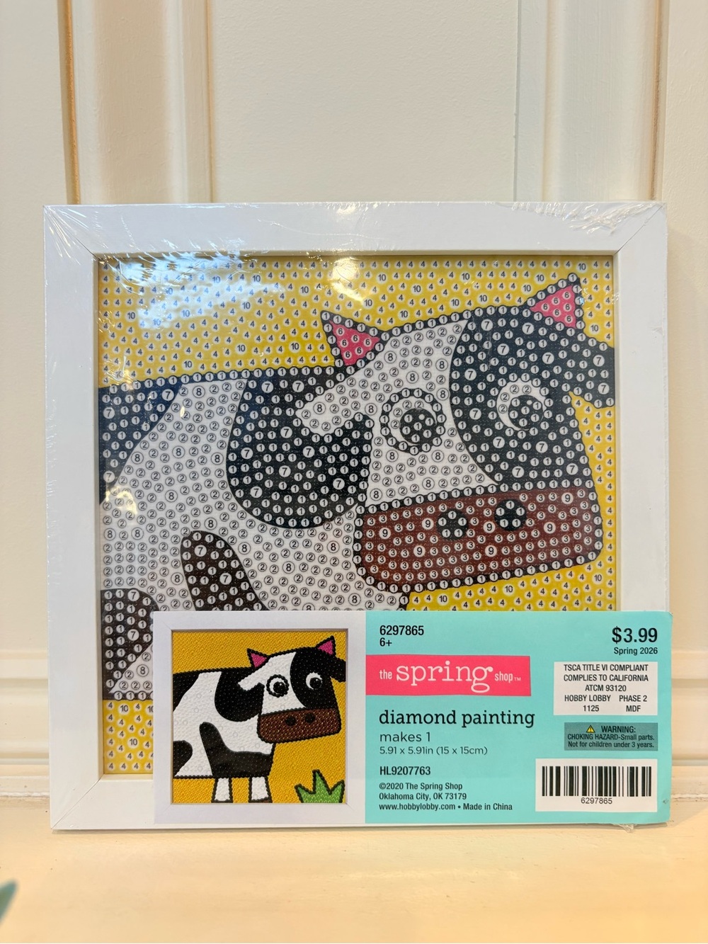 The Spring Shop Cow diamond painting kit
